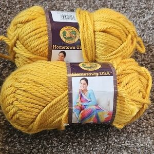 Lion Brand Hometown USA Yarn in Yellow